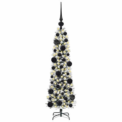 vidaXL Künstlicher Weihnachtsbaum mit 150 LEDs mit Ständer Weiß 120 cm