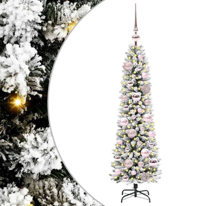 vidaXL Künstlicher Weihnachtsbaum mit 150 LEDs mit Ständer Weiß 120 cm