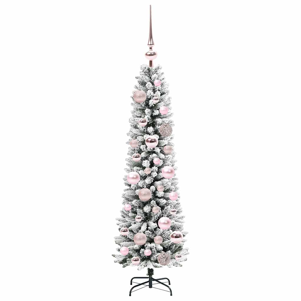 vidaXL Künstlicher Weihnachtsbaum mit 150 LEDs mit Ständer Weiß 120 cm