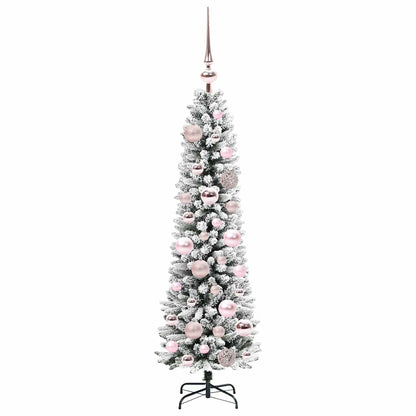 vidaXL Künstlicher Weihnachtsbaum mit 150 LEDs mit Ständer Weiß 120 cm