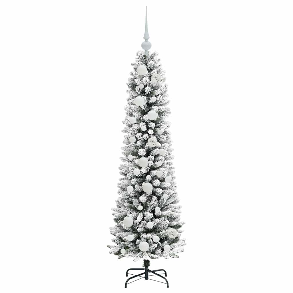 vidaXL Künstlicher Weihnachtsbaum mit 150 LEDs mit Ständer Weiß 120 cm