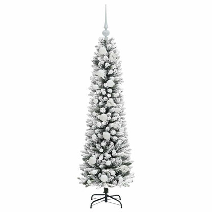 vidaXL Künstlicher Weihnachtsbaum mit 150 LEDs mit Ständer Weiß 120 cm