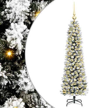 vidaXL Künstlicher Weihnachtsbaum mit 150 LEDs mit Ständer Weiß 120 cm