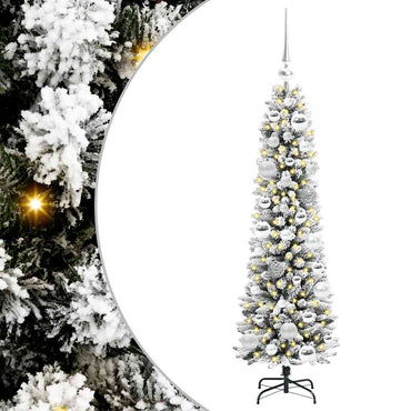vidaXL Künstlicher Weihnachtsbaum mit 150 LEDs mit Ständer Weiß 120 cm