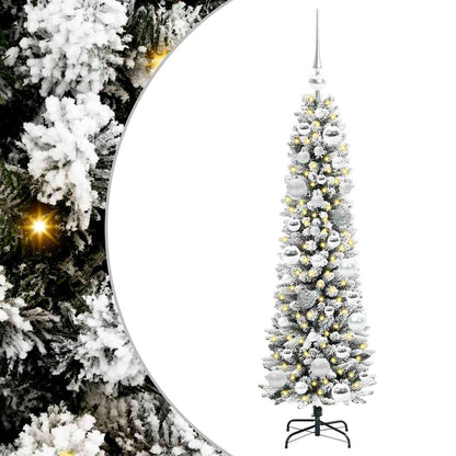 Künstlicher Weihnachtsbaum mit 150 LEDs mit Ständer Weiß 120 cm