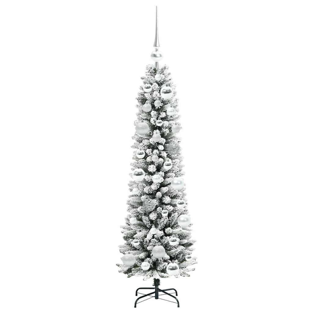 Künstlicher Weihnachtsbaum mit 150 LEDs mit Ständer Weiß 120 cm