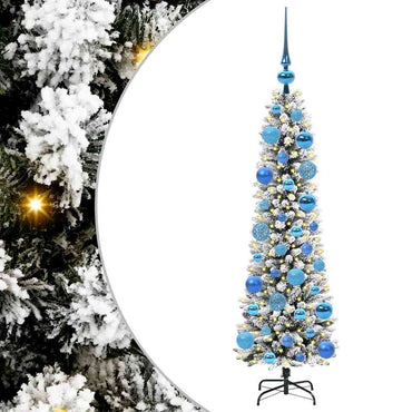 vidaXL Künstlicher Weihnachtsbaum mit 150 LEDs mit Ständer Weiß 120 cm