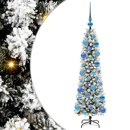 vidaXL Künstlicher Weihnachtsbaum mit 150 LEDs mit Ständer Weiß 120 cm