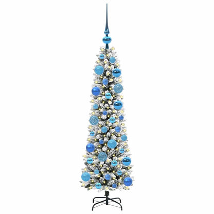 vidaXL Künstlicher Weihnachtsbaum mit 150 LEDs mit Ständer Weiß 120 cm