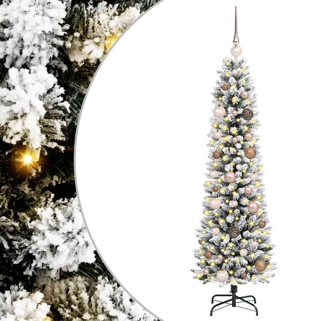 vidaXL Künstlicher Weihnachtsbaum mit 150 LEDs mit Ständer Weiß 150 cm