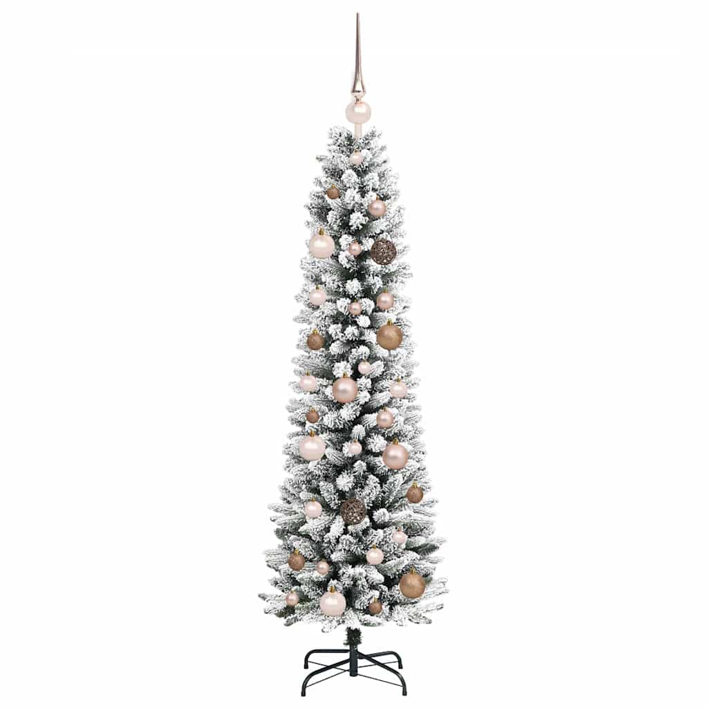 vidaXL Künstlicher Weihnachtsbaum mit 150 LEDs mit Ständer Weiß 150 cm