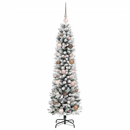 vidaXL Künstlicher Weihnachtsbaum mit 150 LEDs mit Ständer Weiß 150 cm