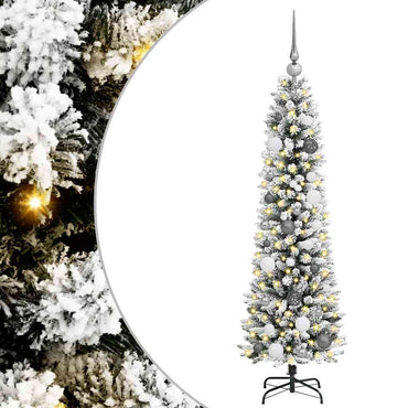 vidaXL Künstlicher Weihnachtsbaum mit 150 LEDs mit Ständer Weiß 150 cm