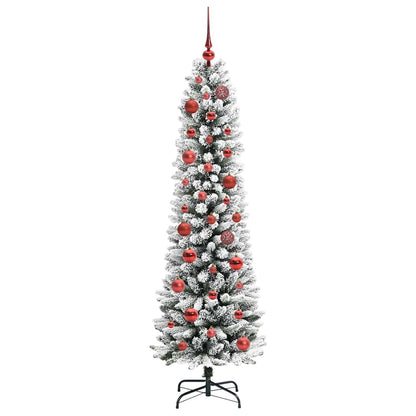 vidaXL Künstlicher Weihnachtsbaum mit 150 LEDs mit Ständer Weiß 150 cm