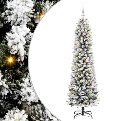 Künstlicher Weihnachtsbaum mit 150 LEDs mit Ständer Weiß 150 cm