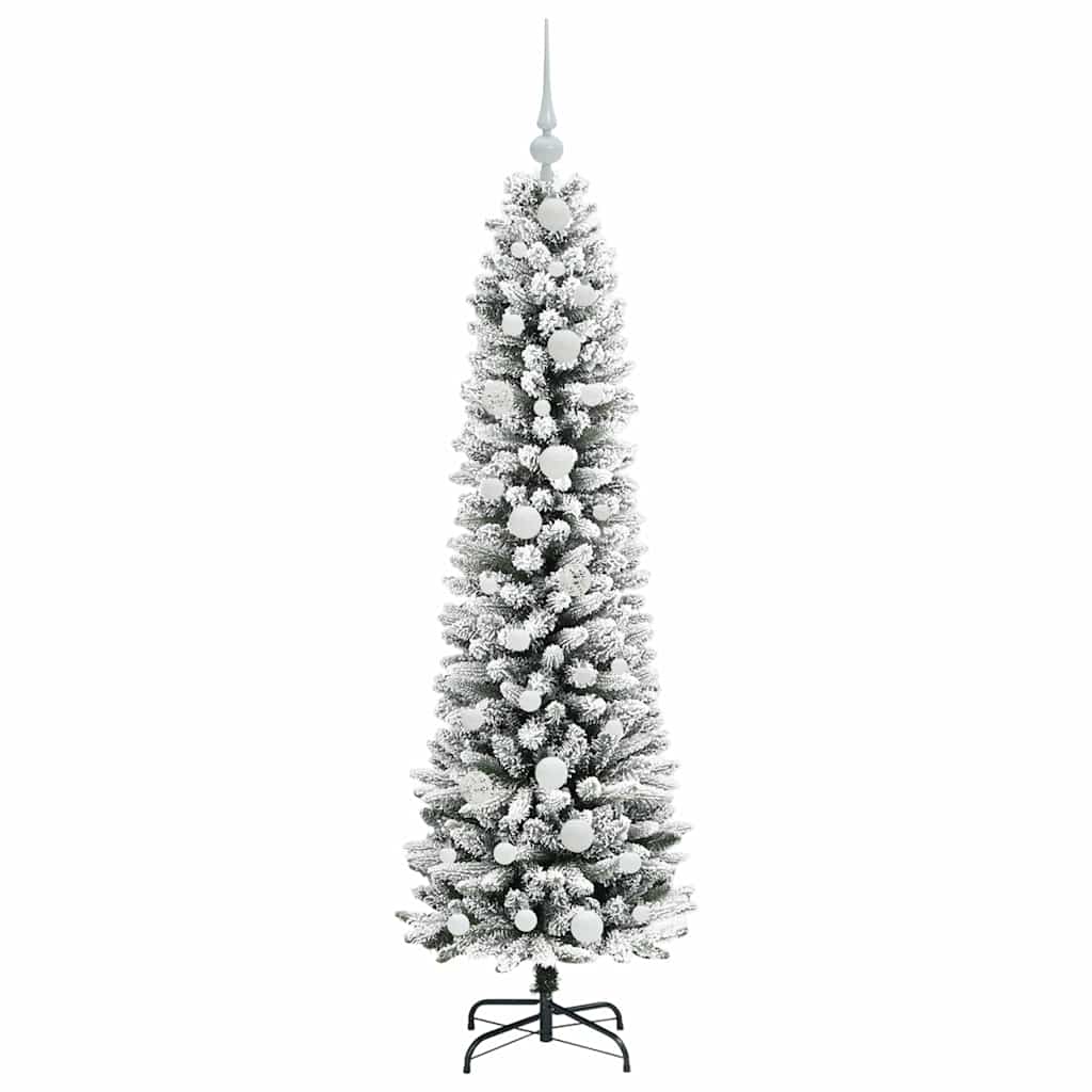 vidaXL Künstlicher Weihnachtsbaum mit 150 LEDs mit Ständer Weiß 150 cm