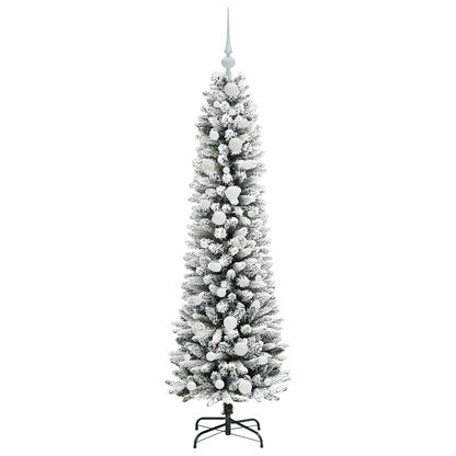 vidaXL Künstlicher Weihnachtsbaum mit 150 LEDs mit Ständer Weiß 150 cm