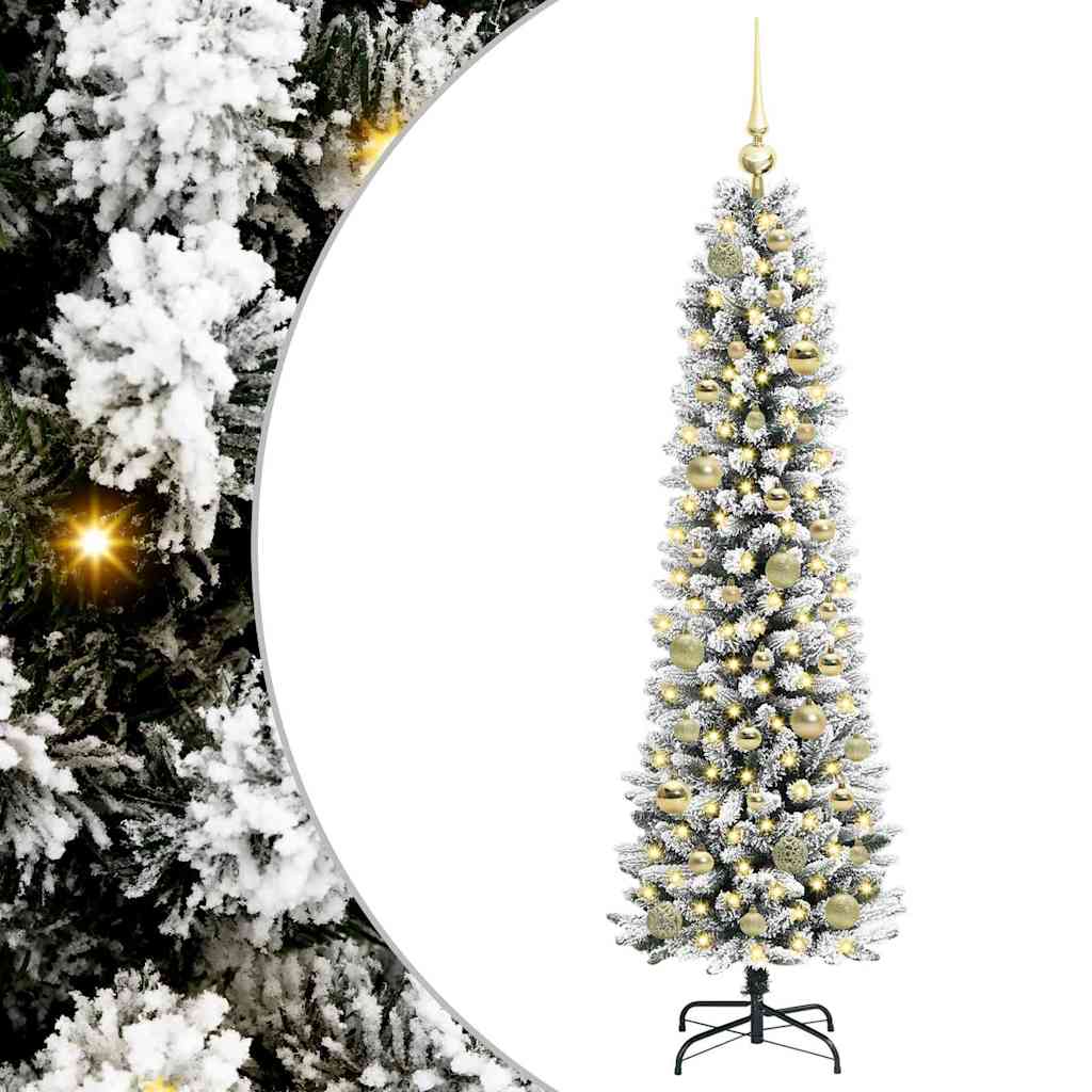 Künstlicher Weihnachtsbaum mit 150 LEDs mit Ständer Weiß 150 cm