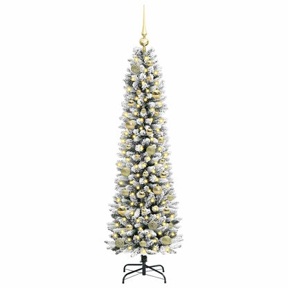 Künstlicher Weihnachtsbaum mit 150 LEDs mit Ständer Weiß 150 cm