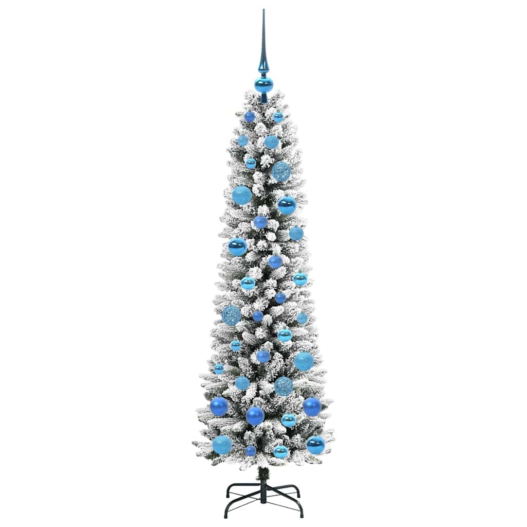 vidaXL Künstlicher Weihnachtsbaum mit 150 LEDs mit Ständer Weiß 150 cm