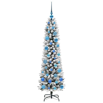 vidaXL Künstlicher Weihnachtsbaum mit 150 LEDs mit Ständer Weiß 150 cm