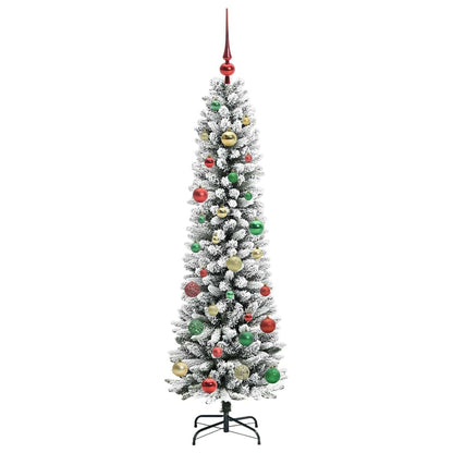 vidaXL Künstlicher Weihnachtsbaum mit 150 LEDs mit Ständer Weiß 150 cm