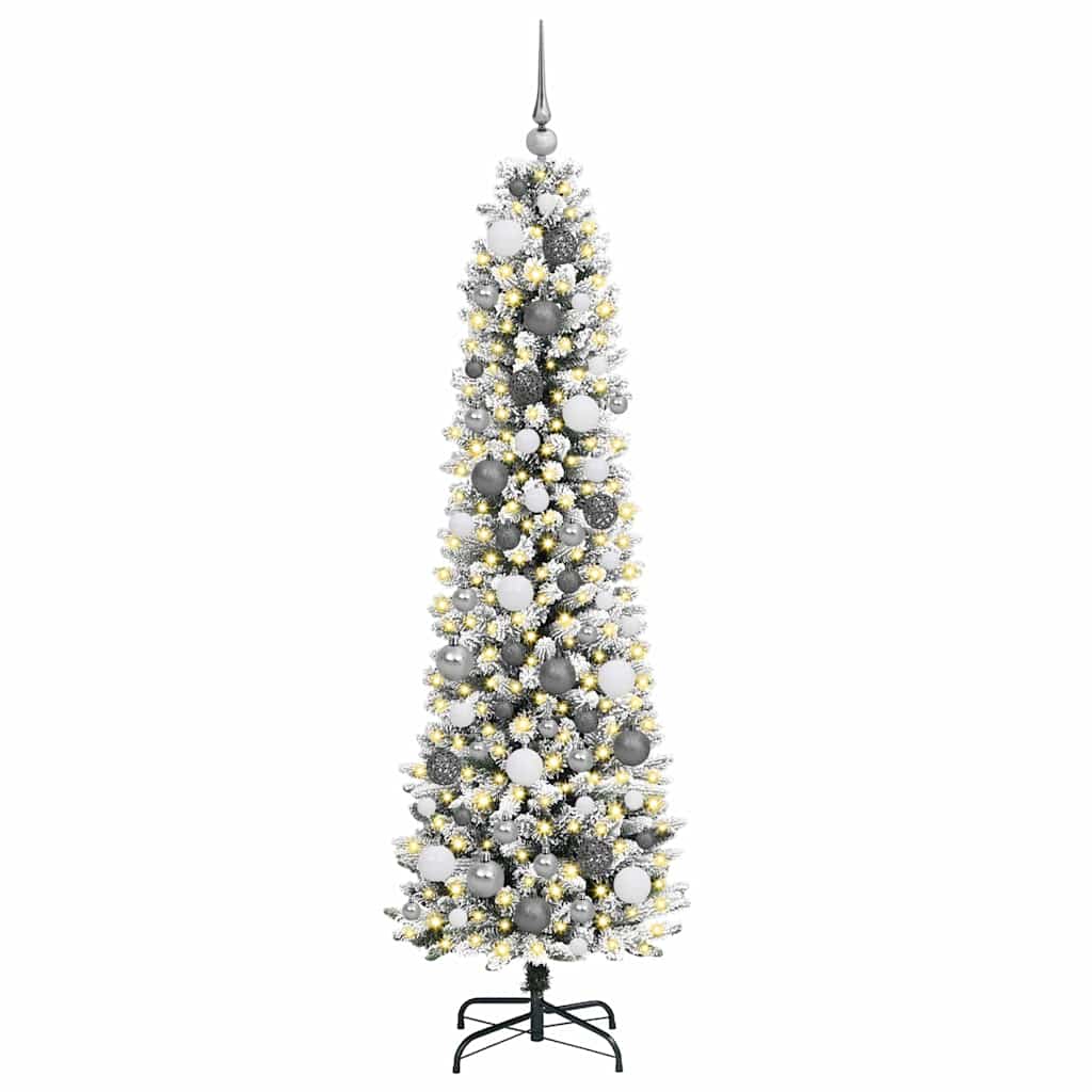 Künstlicher Weihnachtsbaum mit 300 LEDs mit Ständer Weiß 180 cm