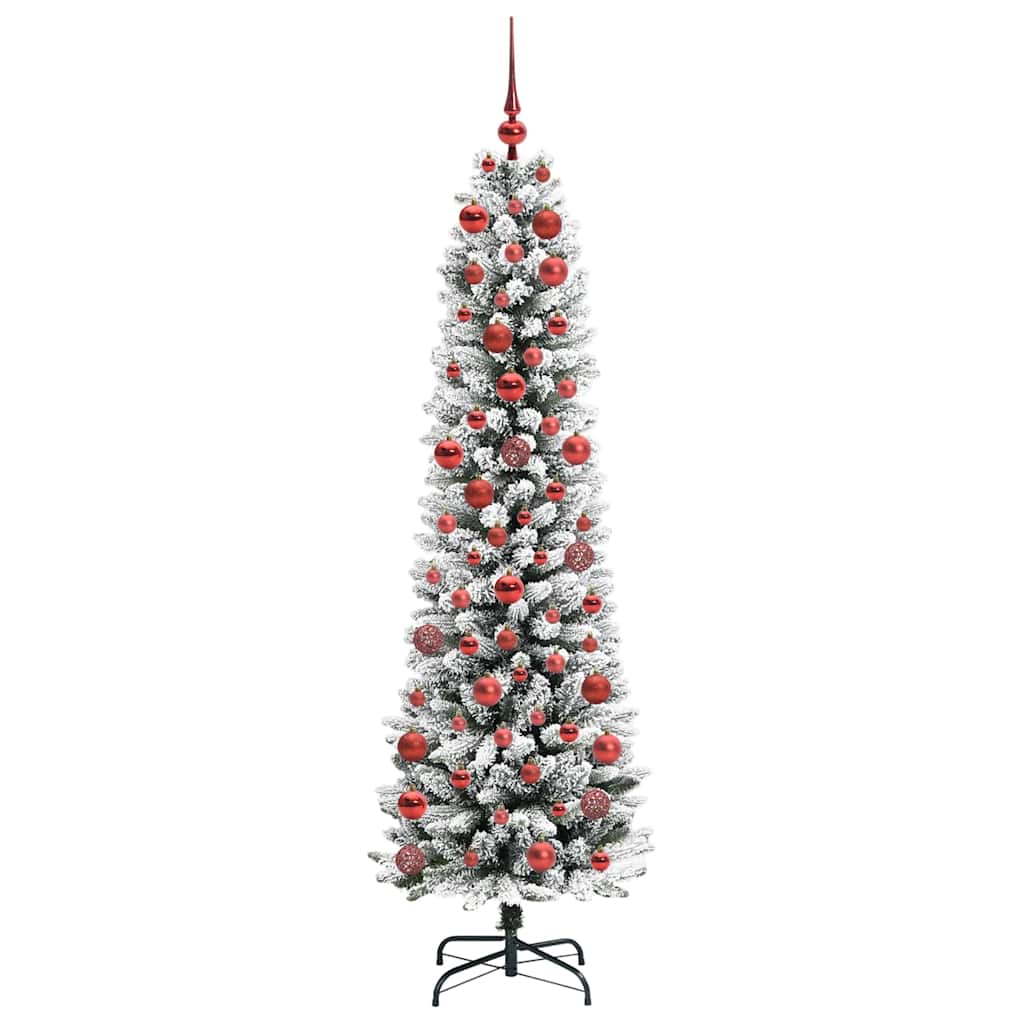 vidaXL Sapin de Noël artificiel avec 300 LED et support Blanc 180 cm