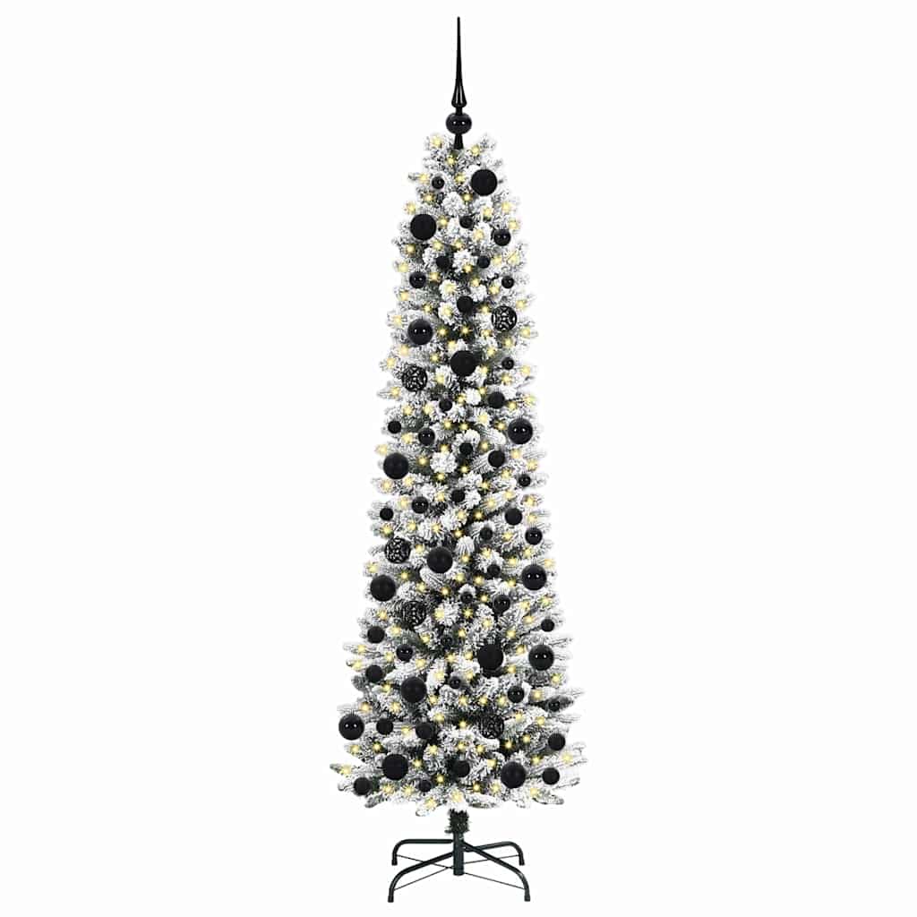 Künstlicher Weihnachtsbaum mit 300 LEDs mit Ständer Weiß 180 cm