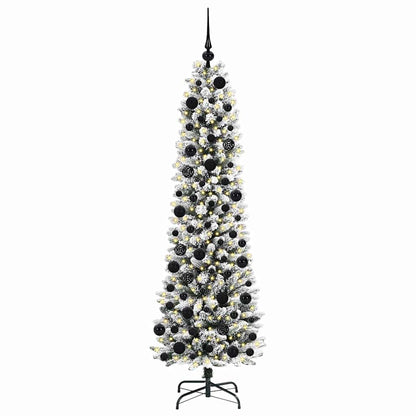 Künstlicher Weihnachtsbaum mit 300 LEDs mit Ständer Weiß 180 cm