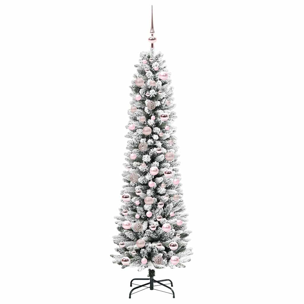 Künstlicher Weihnachtsbaum mit 300 LEDs mit Ständer Weiß 180 cm