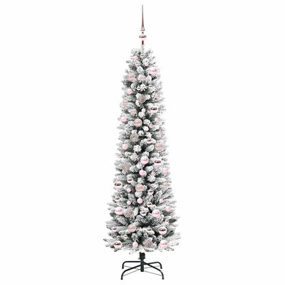 Künstlicher Weihnachtsbaum mit 300 LEDs mit Ständer Weiß 180 cm