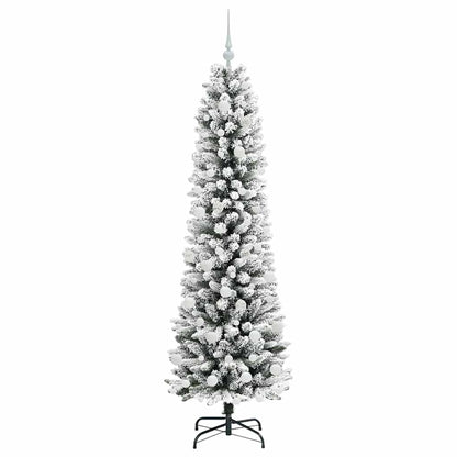 Künstlicher Weihnachtsbaum mit 300 LEDs mit Ständer Weiß 180 cm