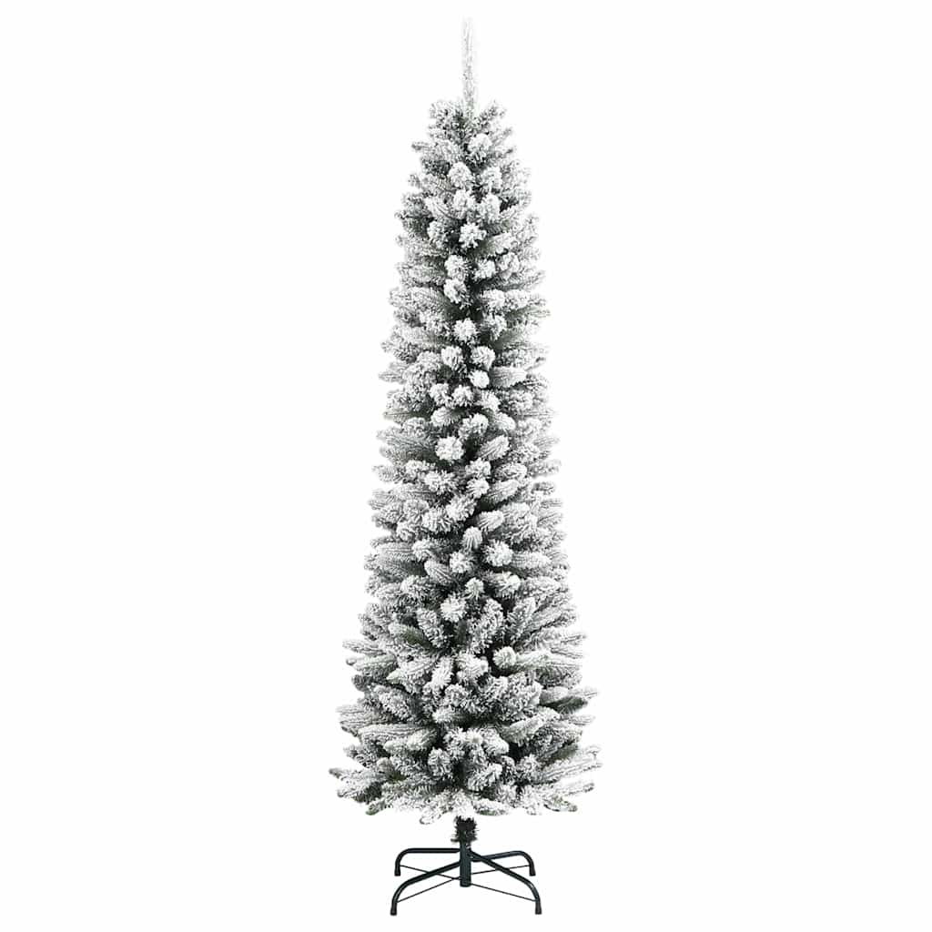 vidaXL Sapin de Noël artificiel avec 300 LED et support Blanc 180 cm