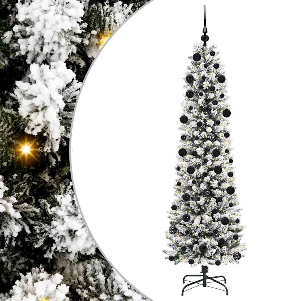 Künstlicher Weihnachtsbaum mit 300 LEDs mit Ständer Weiß 210 cm