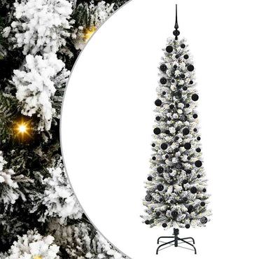 vidaXL Sapin de Noël artificiel avec 300 LED et support Blanc 210 cm