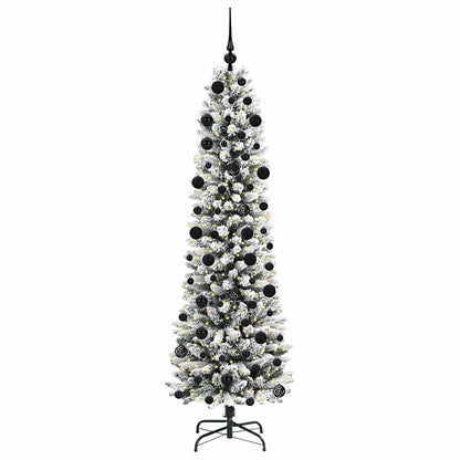 Künstlicher Weihnachtsbaum mit 300 LEDs mit Ständer Weiß 210 cm