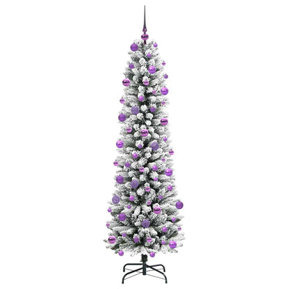 vidaXL Sapin de Noël artificiel avec 300 LED et support Blanc 210 cm