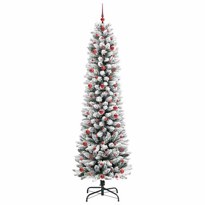 vidaXL Künstlicher Weihnachtsbaum mit 300 LEDs mit Ständer Weiß 240 cm