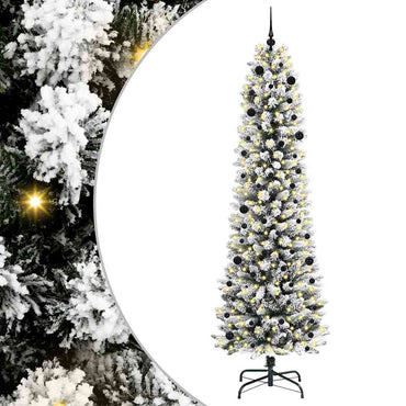 vidaXL Sapin de Noël artificiel avec 300 LED avec support Blanc 240 cm