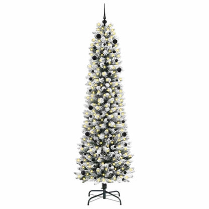 vidaXL Künstlicher Weihnachtsbaum mit 300 LEDs mit Ständer Weiß 240 cm