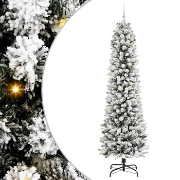 vidaXL Sapin de Noël artificiel avec 300 LED avec support Blanc 240 cm