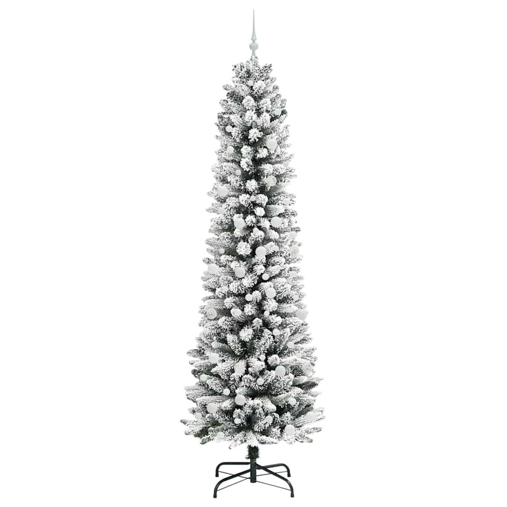 vidaXL Künstlicher Weihnachtsbaum mit 300 LEDs mit Ständer Weiß 240 cm