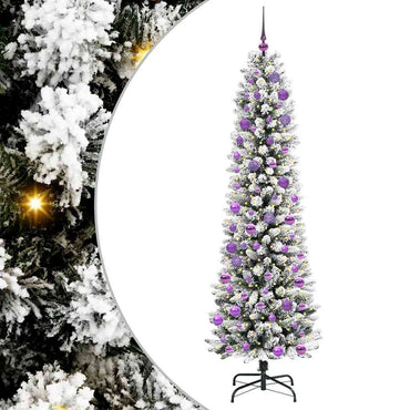 vidaXL Sapin de Noël artificiel avec 300 LED avec support Blanc 240 cm
