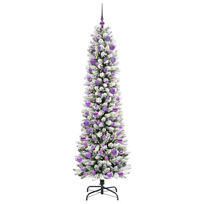 vidaXL Künstlicher Weihnachtsbaum mit 300 LEDs mit Ständer Weiß 240 cm