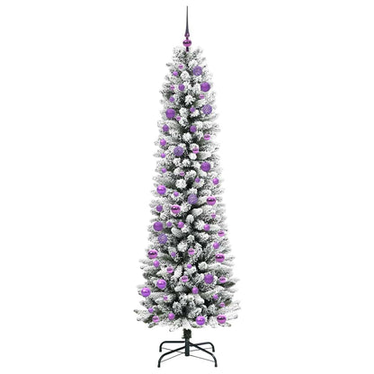 vidaXL Künstlicher Weihnachtsbaum mit 300 LEDs mit Ständer Weiß 240 cm