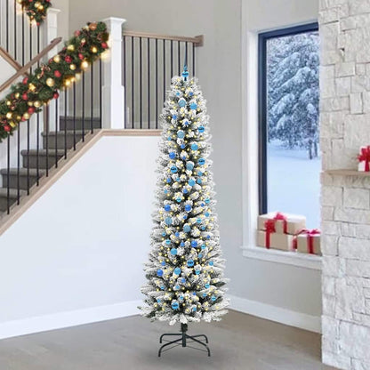 vidaXL Sapin de Noël artificiel avec 300 LED avec support Blanc 240 cm