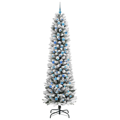 vidaXL Sapin de Noël artificiel avec 300 LED avec support Blanc 240 cm