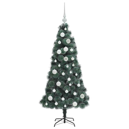 Künstlicher vorbeleuchteter Weihnachtsbaum mit Kugelset 120 cm