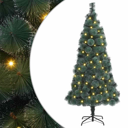 Künstlicher vorbeleuchteter Weihnachtsbaum Grün 180 cm PET